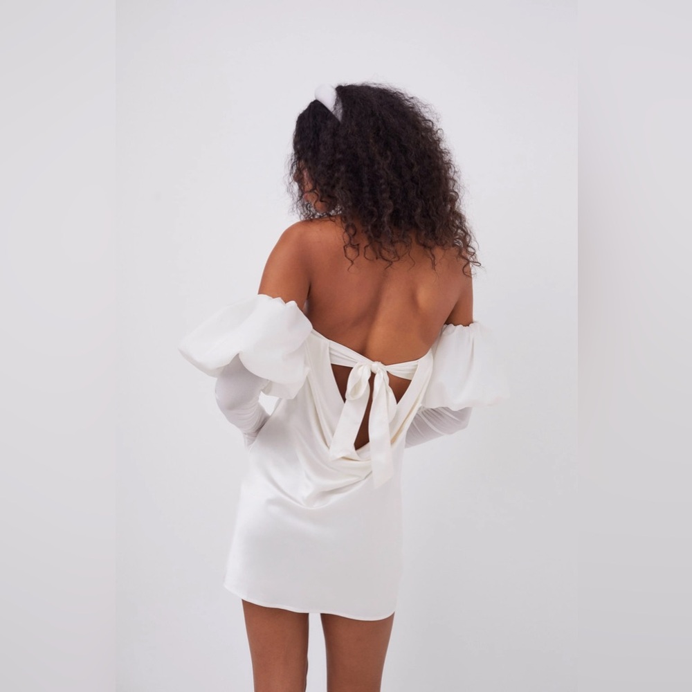 For Love & Lemons Hazel White Mini Dress NWT - Picture 2 of 11